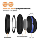 Procase Orejeras contra Ruido, Protector Auditivo NRR 28 dB Cancelación de Ruidos Profesional Earmuff para Protección del Oído en Campo de Disparo Temporada de Caza y Lugar Ruidoso - Azul