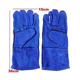 DALIZHAI777 1 Pioja de Hombres Mujeres Pesado Jardinería Guantes de Soldador Guantes de Seguridad Anti-Calor de Cuero no resbaladizo Guantes de Seguridad 14 '' (Color : Yellow)