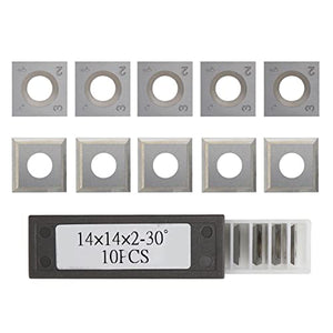 Cortadores De Carburo De Tungsteno Cuadrado (14 X14x2mm 30°) Para Herramientas De Torneado De Madera Juego De Insertos De Carburo De Tungsteno De 10 Piezas Para Cabezales De Cortador En Espiral