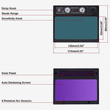 ANDELI Casco de Soldadura Casco de Soldadura Oscurecimiento automático, Máscara de Soldadura de área con claridad óptica Superior 1/1/1/2