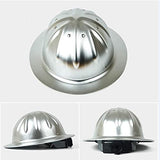 JIAChaoYi Cascos de Aluminio, Gorros Grandes, Casco de protección Lateral Ancha, Parasol, Casco para Exteriores en Obra(Color:Aluminum Alloy)