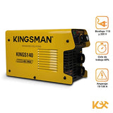 KINGSMAN | Soldadora Inverter Doble Voltaje 130AMP - Máquina para Soldar 110/220V y 60Hz + Kit de electrodos 6013 y cepillo de alambre + Careta Electronica Vision HD - Casco Para Soldar