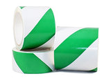 T.R.U. Cinta de seguridad de advertencia de peligro verde y blanco SST-618C: 7.6 cm. Ancho x 18 yardas.