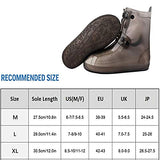 NEWKIBOU Cubierta del Zapato Impermeable, Cubierta impermeable para botas de lluvia Cubrezapatos reutilizables para lluvia y nieve con excelente elasticidad y plegable para hombres y mujeres (negro, medium)