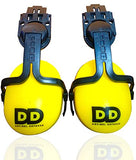 DECIBEL DEFENSE Orejeras ajustables para casco duro, protección auditiva NRR 30dB construcción de protección auditiva, soldadura, fabricación, Amarillo hi-viz, Regular