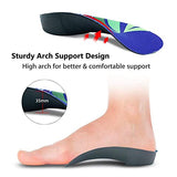 FitFeet Plantillas de soporte de arco alto, inserciones ortopédicas de pie de 3/4 de longitud para sobrepronación, fascitis plantar, pies planos, alivio del dolor, insertos de zapatos para correr deportes hombres y mujeres, Azul y Negro, M(Men's 7-10.5, W