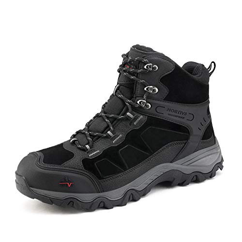 NORTIV 8 - Botas Impermeables para Hombre JS19005M Negro/5 9.5 US