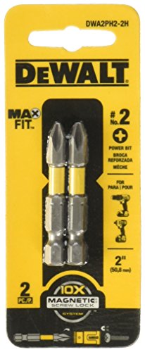 DEWALT Juego De 2 Puntas Cruz Maxfit #2 X 2 Pulgadas DWA2PH2-2H