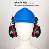 YUYTE Orejeras de Casco Duro para Construcción, Fabricación Y Mantenimiento, Reducción de Ruido, Aislamiento Acústico, Protección Auditiva, Casco, Orejera Acoplable