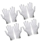 BeauPretty 12 pares de guantes de algodón blanco para entrenamiento, guantes de protección laboral, guantes para hospital, cosméticos, spa, hidratantes, inspección de monedas