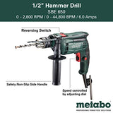 Metabo SBE650 Rotomartillo 5/8", Vvr 650 Watts, Mango Lateral con Estuche