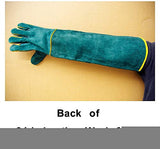 QQX Guantes De Soldador Extralargos, Guantes De Soldar Resistentes Al Calor, Guanteletes De Cuero For Soldar, 60 Cm / 24 Pulgadas, Manoplas For Soldadores For Chimenea/Soldadura/Manejo De Animales