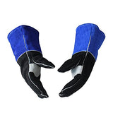 Soldador spot Cuero ARCO Guantes de soldadura Los guantes de trabajo de los soldadores de los guantes de seguridad de la seguridad de la seguridad del aislamiento Guantes de soldadura TIG CALENTE Peso