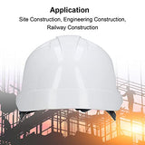 Casco de Seguridad, Casco de Seguridad Anti-rotura con Ventilación ABS para Exteriores, Tipo M para Ingeniería de Obras, Construcción de Ferrocarriles, Color Blanco