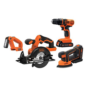 Black + Decker bd4kitcdcmsl 20 V max lithiuim Ion 4 Herramienta Combo Kit