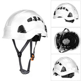 01 02 015 Casco de espeleología, Casco de Seguridad cómodo de Llevar Resistente a la corrosión con Orificio de Aire para espeleología(28 * 21 * 18cm-Blanco)