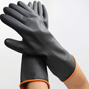 Guantes de protección resistentes a los productos químicos, guantes de trabajo resistentes, guantes de trabajo de seguridad química, guantes de trabajo resistentes a ácidos fuertes alcalinos y aceite, 35 cm