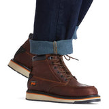 Timberland PRO Gridworks Botas de trabajo industriales impermeables con punta suave de 6 pulgadas para hombre, Marrón, 9 US