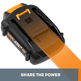 Worx WA3578 - PowerShare 20V 4.0Ah, batería de Iones de Litio de Alta Capacidad, Naranja y Negro