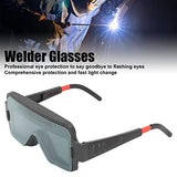 YYQTGG Gafas Protectoras para Soldador, Patillas ventiladas PP ABS Gafas Protectoras para Soldador Luz Variable automática Fácil de Usar Número de Brillo DIN4 para Gas