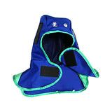 Milageto Gorro de soldadura transpirable, lavable, ligero, a prueba de polvo, resistente, para soldador, protección para el cuello, casco FR, azul L