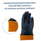 Guantes de protección de goma resistentes guantes de trabajo guantes de seguridad química guantes de trabajo desgaste ácido y aceite 35 cm