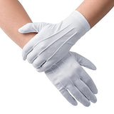 jisen Policía Formal hombre Tuxedo Honor Guardia desfile con cierre de color blanco guantes de nylon 26 cm