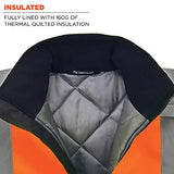 Chaqueta bomber reflectante de alta visibilidad, parte inferior negra, compatible con ANSI, Ergodyne GloWear 8377