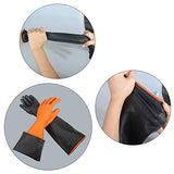 Guantes de protección resistentes a los productos químicos, guantes de trabajo resistentes, guantes de trabajo de seguridad química, guantes de trabajo resistentes a ácidos fuertes alcalinos y aceite, 35 cm