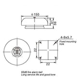 Campana de alarma contra incendios, CB-6B Campana de alarma eléctrica de 95dB 150 mm / 5.9in Campana de alarma Campana de alarma de seguridad para la escuela Hogar Fábrica(AC 110V)