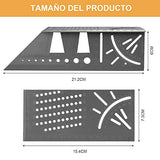 GMK Regla multifunción para carpintería, Plásticoherramientas Carpinteria ABS, Herramienta de medición de ángulo 3D, 45 Grados, 90 Grados (Gris)