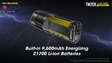 Nitecore TM20K - Linterna LED recargable de 20.000 lúmenes con adaptador de carga de la marca EdisonBright