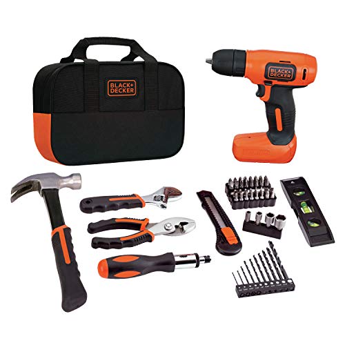 BLACK+DECKER Taladro/Destornillador Inalámbrico 8V con 54 Accesorios LD008KA-B3