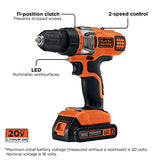 BLACK+DECKER LDX220C Talador, 20 Volts, Inalámbrico