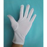 BeauPretty 12 pares de guantes de algodón blanco para entrenamiento, guantes de protección laboral, guantes para hospital, cosméticos, spa, hidratantes, inspección de monedas