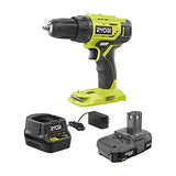 Ryobi P215K - Kit de taladro/controlador inalámbrico de 18 voltios con batería y cargador de 18 voltios (renovado)