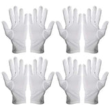 BeauPretty 12 pares de guantes de algodón blanco para entrenamiento, guantes de protección laboral, guantes para hospital, cosméticos, spa, hidratantes, inspección de monedas