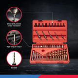 NEIKO 04202A Master Screw Extractor | 55 Pieces Broken Bolt Remover | Multi Spline, Extractor Pins, Spiral and Nut Extractors | 5/64” to 1/2" | Stripped Screws, Studs, Fittings and Lugs Extraction