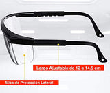 3 Lentes de Seguridad Ajustables, Protectores Médicos Antivirus | Anti-salpicaduras, Ultra-Transparentes, Alta Resistencia