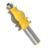 Wolfride 1/2" Cortador de Diámetro de Mango Herramienta de Fresado Para Trabajar la Madera Cutter de Corte de Carburo, Herramienta de Corte de Carpintería- Amarillo