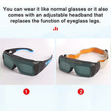 Leeofty Gafas de soldadura de oscurecimiento automático de energía solar Gafas de soldador de protección de seguridad Gafas de soldadura eléctrica de soldadura por arco de argón Gafas de soldadura prá