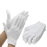 Wolfride 15Pcs de Guantes de Algodón Blanco, Guantes de Tela de Algodón, Joyas de Plata de Belleza e Inspección Guantes de Trabajo de Protección Unisexo,XL