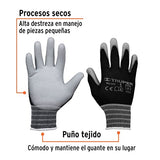 Truper GU-111, Guantes de nylon recubierto de poliuretano, puño tejido, CH