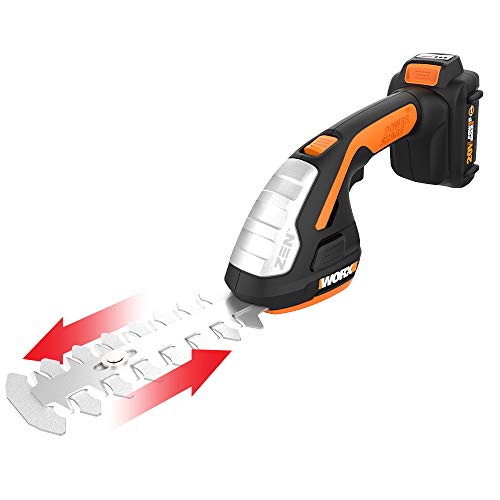 Worx WG801 - Cortadora de goma (20 V, batería y cargador), color negro y naranja