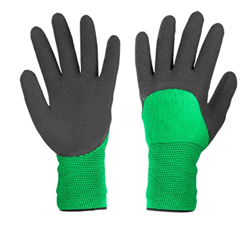 Vgo 10 pares de guantes de jardinería para mujer, guantes de trabajo de  seguridad, revestimiento de nitrilo antideslizante, guantes de inmersión