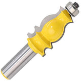 Wolfride 1/2" Cortador de Diámetro de Mango Herramienta de Fresado Para Trabajar la Madera Cutter de Corte de Carburo, Herramienta de Corte de Carpintería- Amarillo