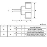 Yudesun Tornillos de Mariposa - M5 M6 M8 Acero Inoxidable Mango en Forma de Z Tornillo Tuerca de Mariposa Perilla Perno Ajustable Sujeción Tuerca de Mariposa Moleteado Tornillo de Mariposa Empuñadura