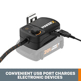 Worx WA7151 MAKERX HubX Fuente de alimentación y adaptador de herramientas con puerto USB