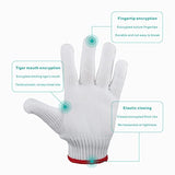 LAFEIMZ 12 pares de guantes de trabajo de algodón, manuales para reparación de construcción, tejido industrial, almacén, jardinería, barbacoa, duraderos, resistentes al calor, grueso blanco, Large