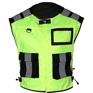 ChoCho Track Chaleco de seguridad de alta visibilidad HIVIZ Motobike chaqueta reflectante de seguridad para motocicleta, forro polar verde con licencia oficial de star wars silent one crew., XX-Large